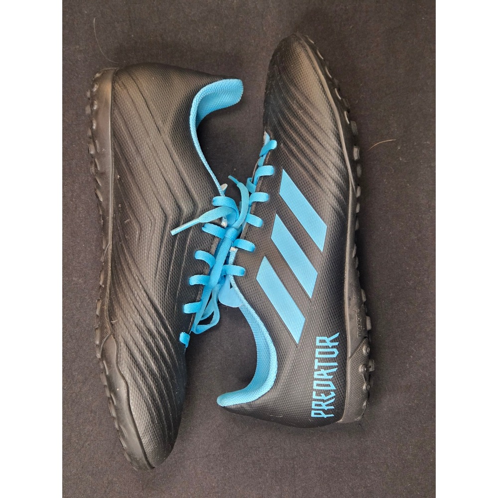 Adidas Predator 19.4 TF Soccer Cleats Mens 9.5 Black Cyan Turf Shoes F35636